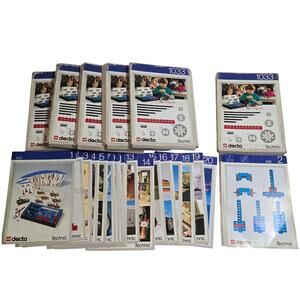 Vintage Lego Dacta Technic 1033 (6) and 1031 (1) Instructions Building Class Set